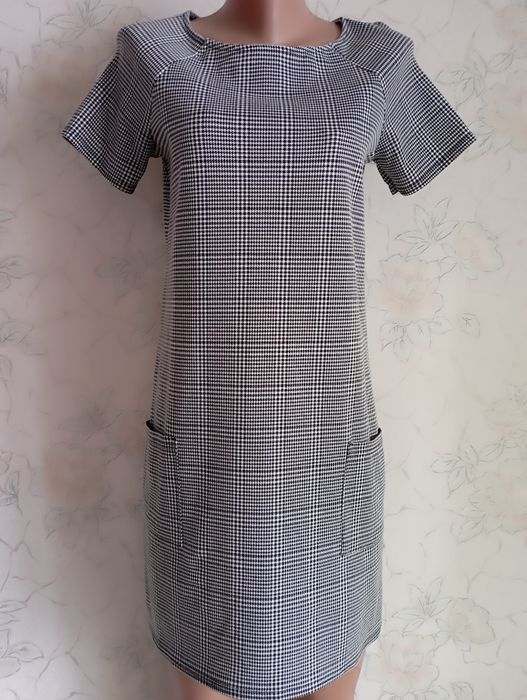 Плаття, сукня міні у принт "гусяча лапка"