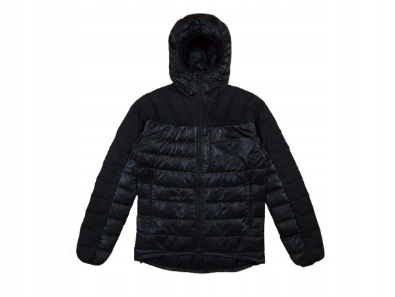 HAGLOFS Bivvy Down Hood Men Kurtka Męska Puchowa 700 Czarna Logowana r. M