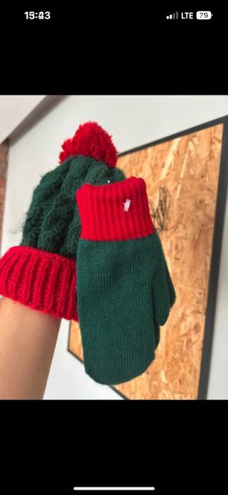 Komplet czapka plus rękawiczki
