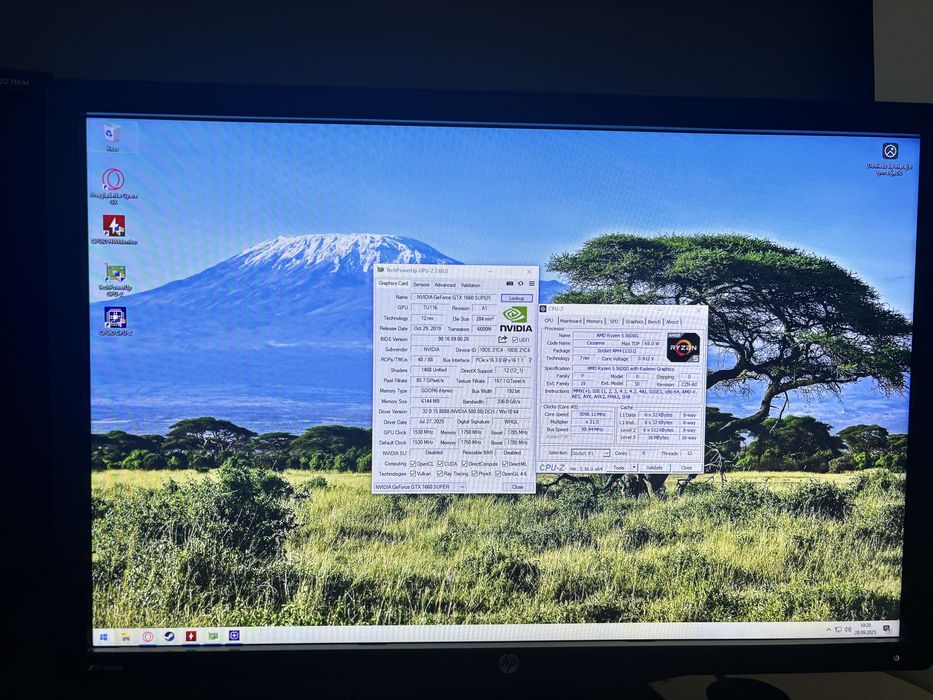 Komputer Ryzen 5 5600G + GTX 1660 SUPER, 16GB RAM, SSD 1TB + 2 monitor