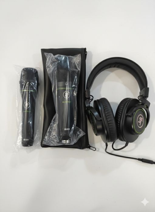 Kit de Estúdio Mackie: Microfone EM-91c, EM-89D + Headphones MC-100