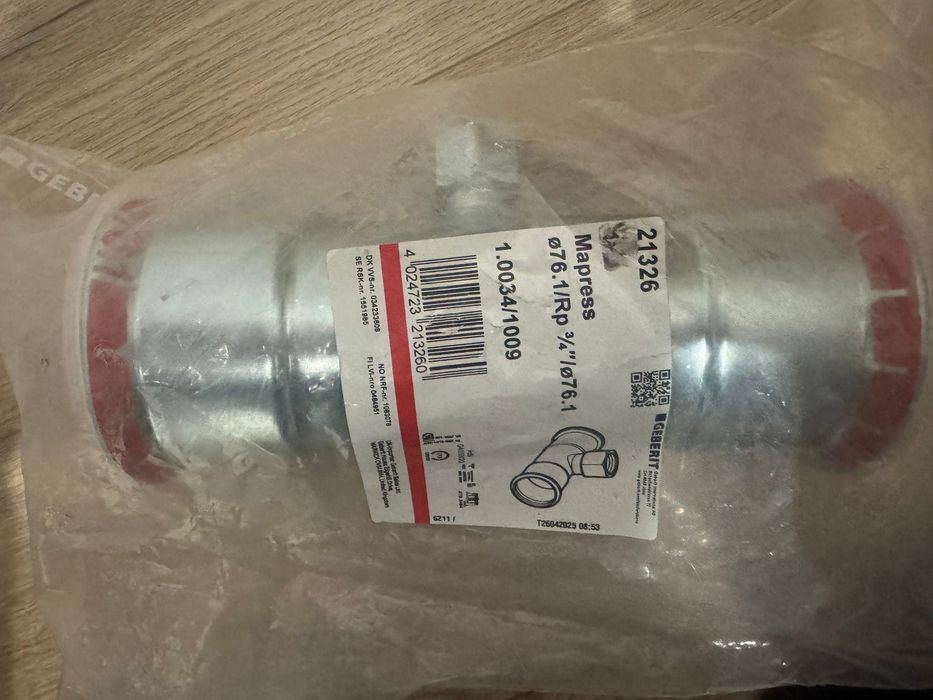 Geberit trójnik redukcyjny D76 3/4