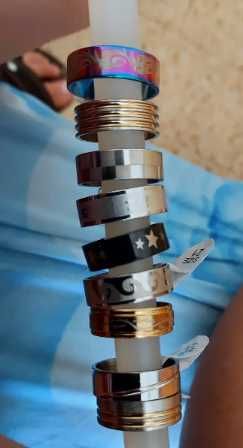 Anéis em aço , 20 peças