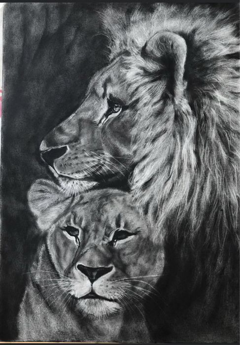 Картины в технике сухая кисть