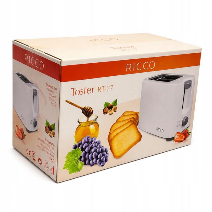 Toster ricco rt-77 biały