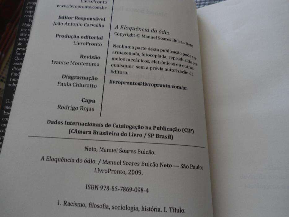 A Eloquência do Ódio por Manuel Soares Bulcão Neto