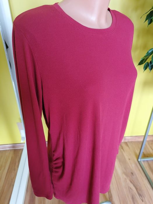 Swetr bluzka wiśniowa bordowa h&m XL