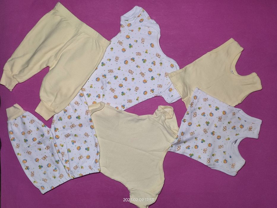 Продам комплект для новорождённых 0-3мес.(100грн/весь комплект)