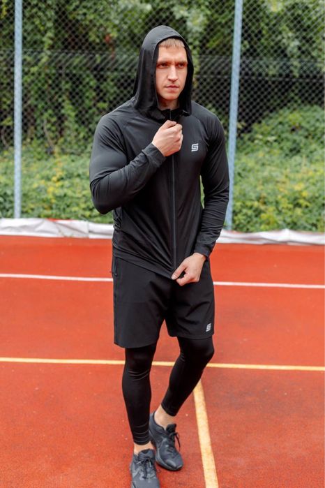 Компресійний костюм 5в1:Рашгард,футболка,шорти,легінси,худі (Оригінал)