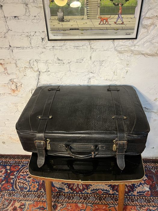 Piekna skorzana walizka vintage