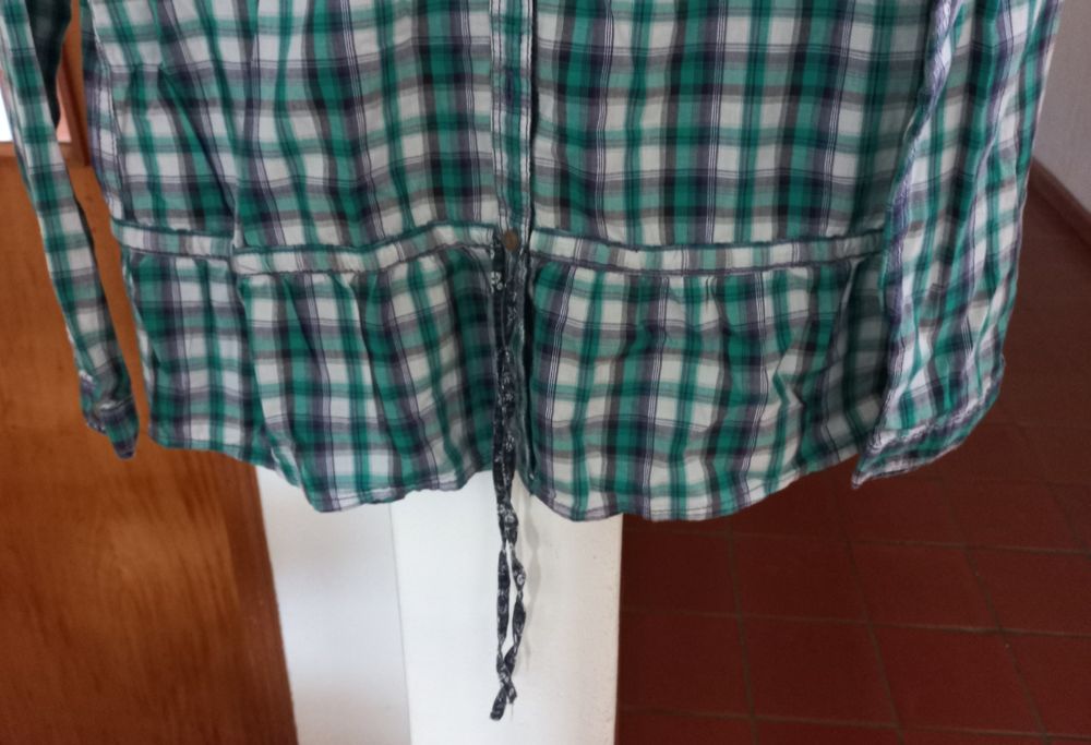 Blusa com tecido xadrez.M