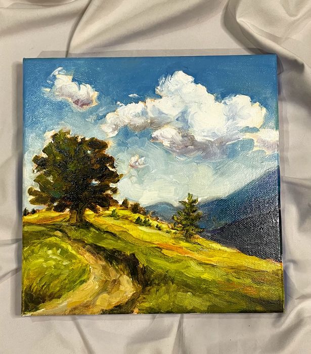 Олійна картина  20×20 - пейзаж, ручна робота