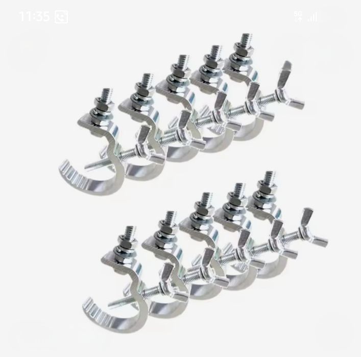 Ganchos (25) alumínio para luzes