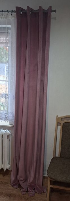 Sprzedam zasłony purpurowy róż dwie sztuki