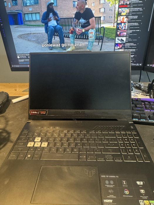 Laptop asus tuf gaming f15 rtx3050 i5 12500h 32gbram  1tb dysk ssd plus 512ssd