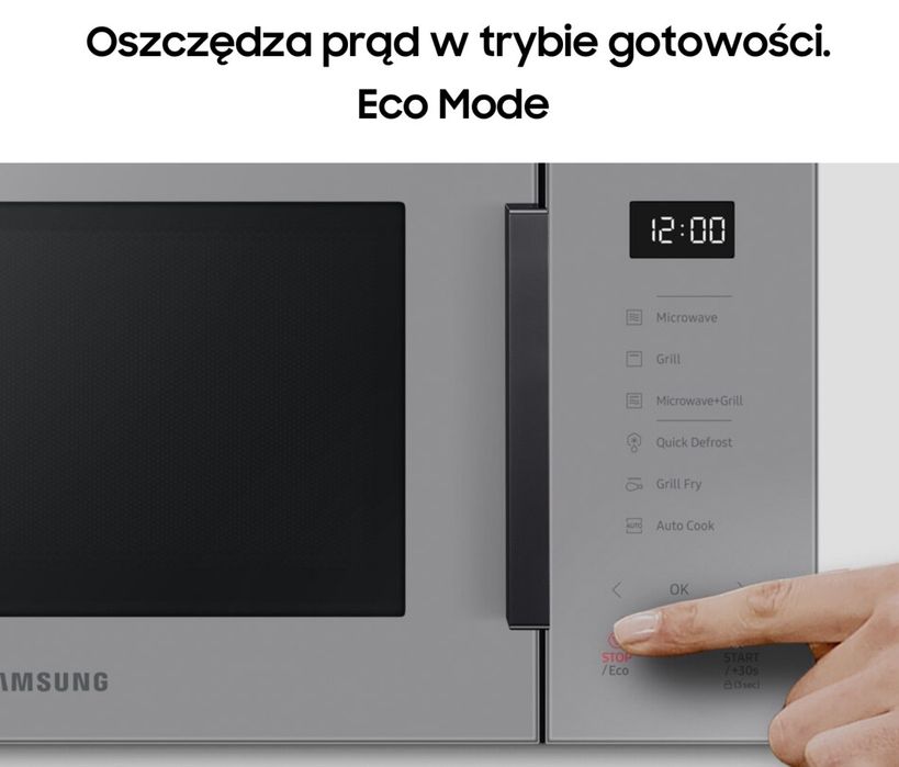 Samsung MG23T5018CG 23L Grill Fry Nowa Mikrofalówka Czarna Komplet!