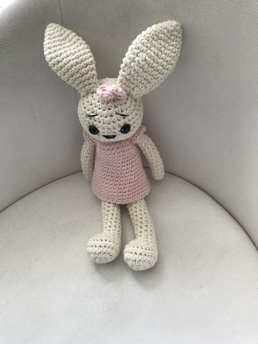 Szydełkowa lalja , przytulanka  królik Handmade.