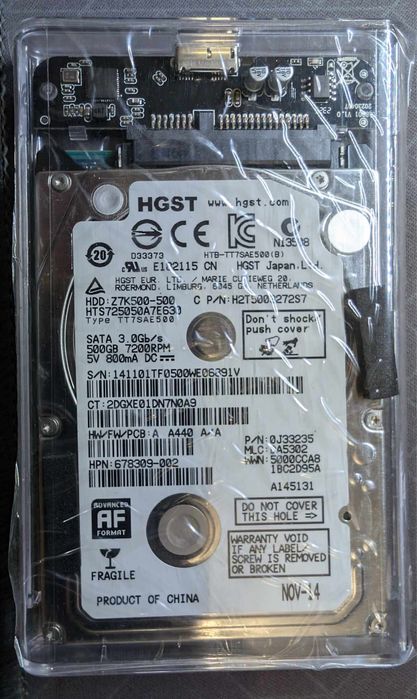 Disco Externo SATA USB 3.0 500GB