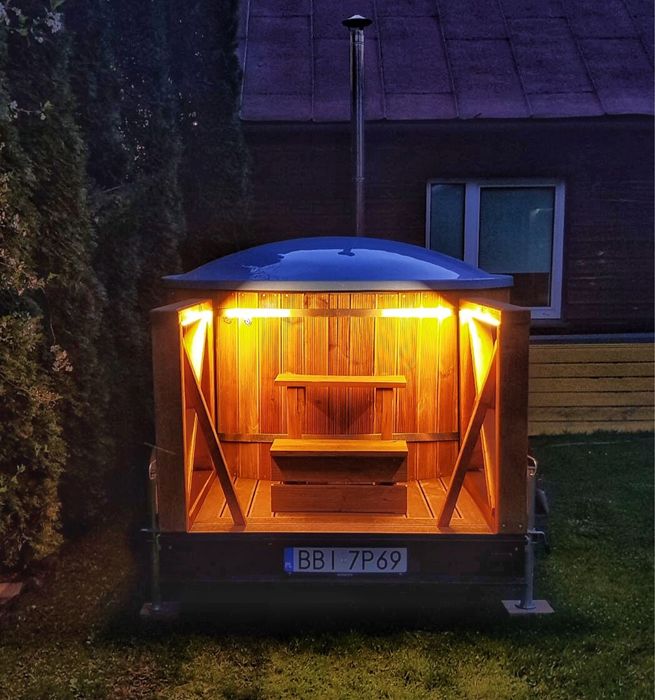 Wynajem Mobilna Balia Ruska bania Spa Jacuzzi Hydromasaż Aeromasaż