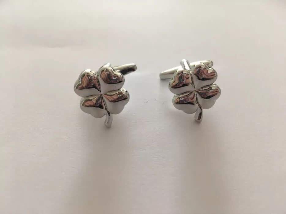 Botões de punho Helicóptero | Trevo prateado