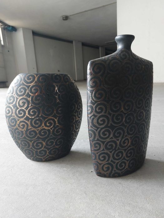 Conjunto de potes/vasos decorativos - como novos