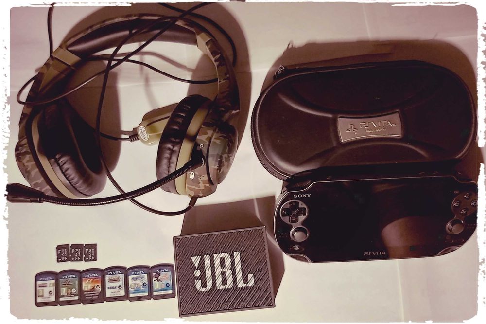 PS Vita + Jogos + Coluna de Som