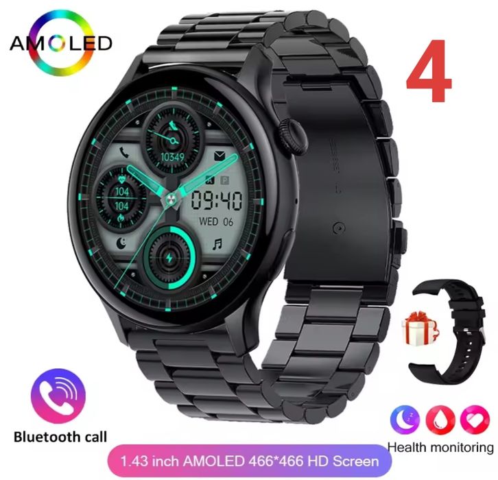 Relógio Smartwatch NFC AMOLED64551053343233123