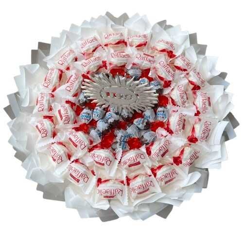 Bukiet ze słodyczy dla dziecka na Komunię. Prezent. Pamiątka Komunia