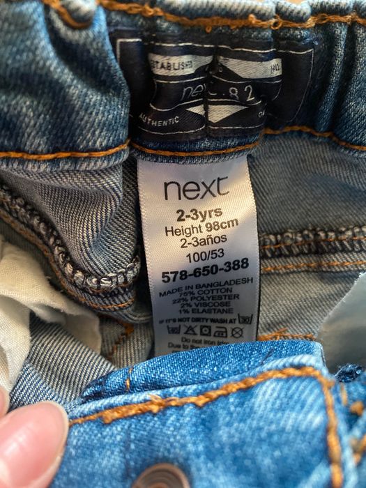 Spodnie jeansowe Next rozmiar 98