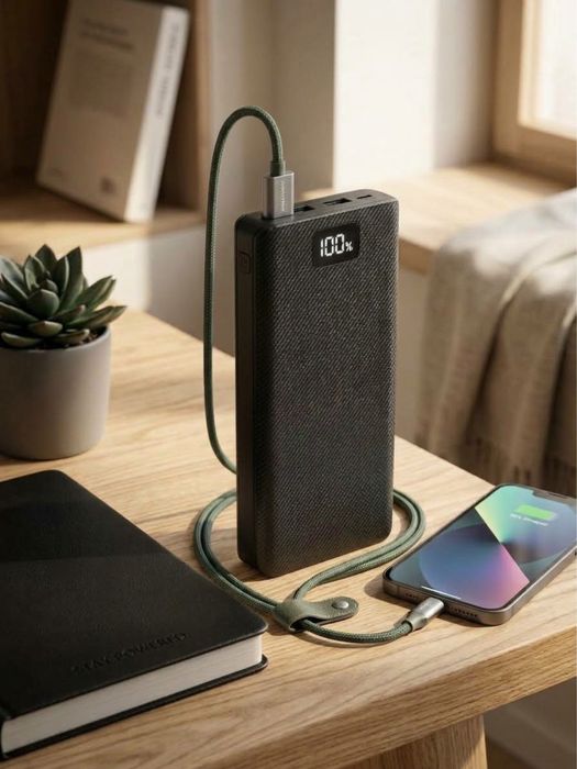 Повербанк 24000 mAh на нових елементах TERRAE 30E + ліхтарик