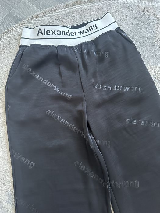 Штани wang атласні