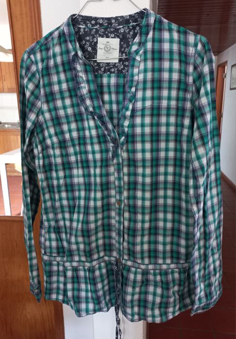Blusa com tecido xadrez.M