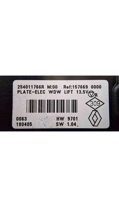 Comando / Botão / Interruptor Vidros Frente Esquerdo 254011766R - RENAULT KADJAR