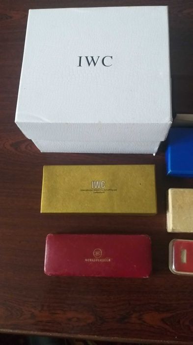 IWC, OMEGA,TISSOT - oryginalne pudełka po zegarkach