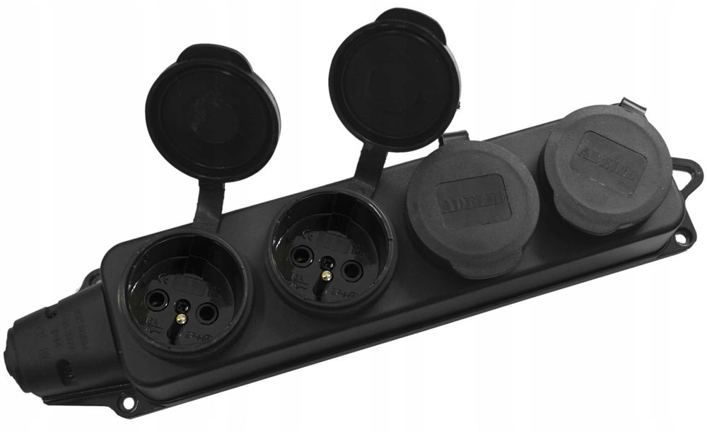 Przedłużacz Budowlany 10m 3x 2,5mm Rozgałęźnik 4 Gniazda 230v NOWY