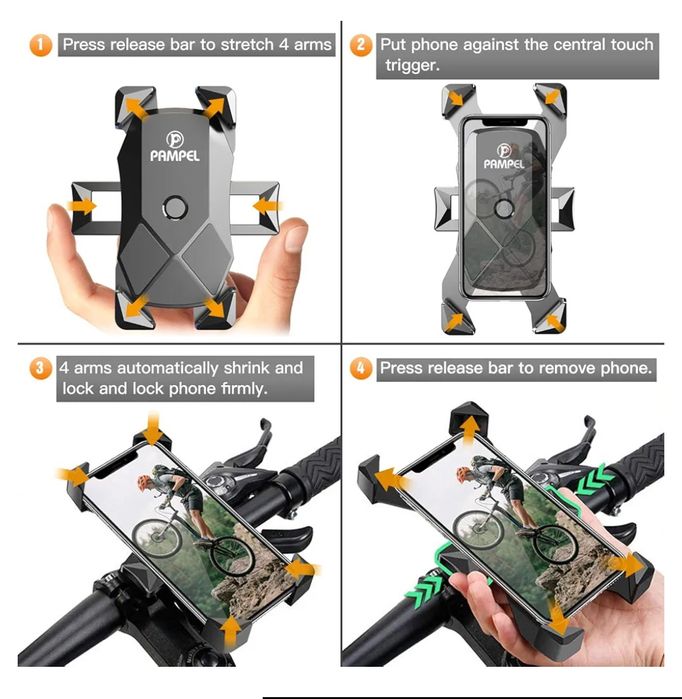 Suporte de telemóvel para bici ou m o ta PAMPEL