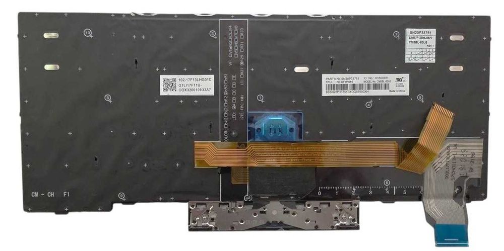 Клавіатура з підсвіткою для Lenovo ThinkPad X280, A285, X390, X395 (SN20P33751 01YP040 CMSBL-83US)