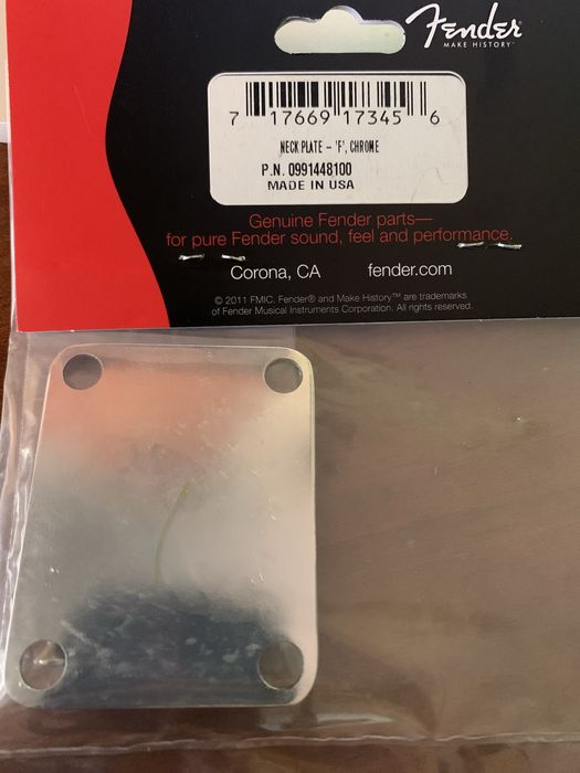 Fender Neck Plate Cromado