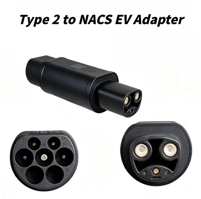 Перехідник адаптер Type 2 на Tesla NACS 32A 7 кВт для зарядки електромобіля Tesla Model 3 Y S X AC 110–250V Америка