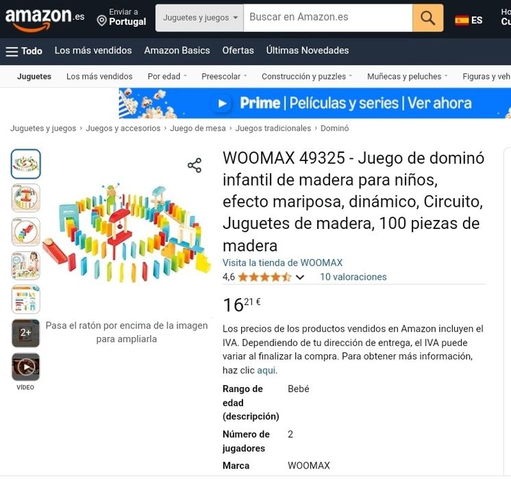 Jogo WooMax: Dominó Dinâmico para criança > 5 anos