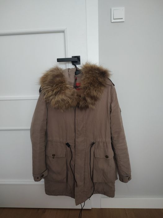 Kurtka, parka, płaszcz, Tiffi, XS/S beżowa