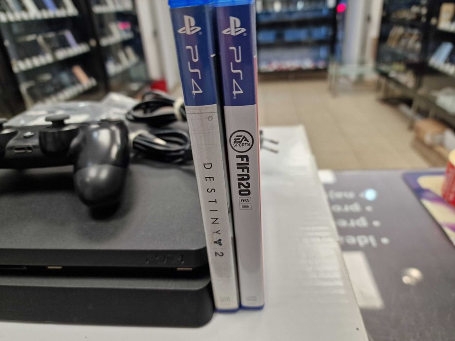 Playstation 4 Slim 1TB/ PS4 Slim/ + pad + 2 gry/ CUH-2116B/ + kable