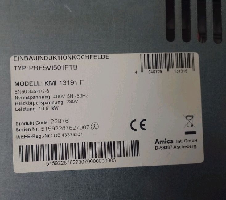 Płyta indukcyjna Amica