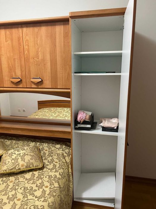 Cama Box Queen Size c/ Armários Laterais + Colchão Premium