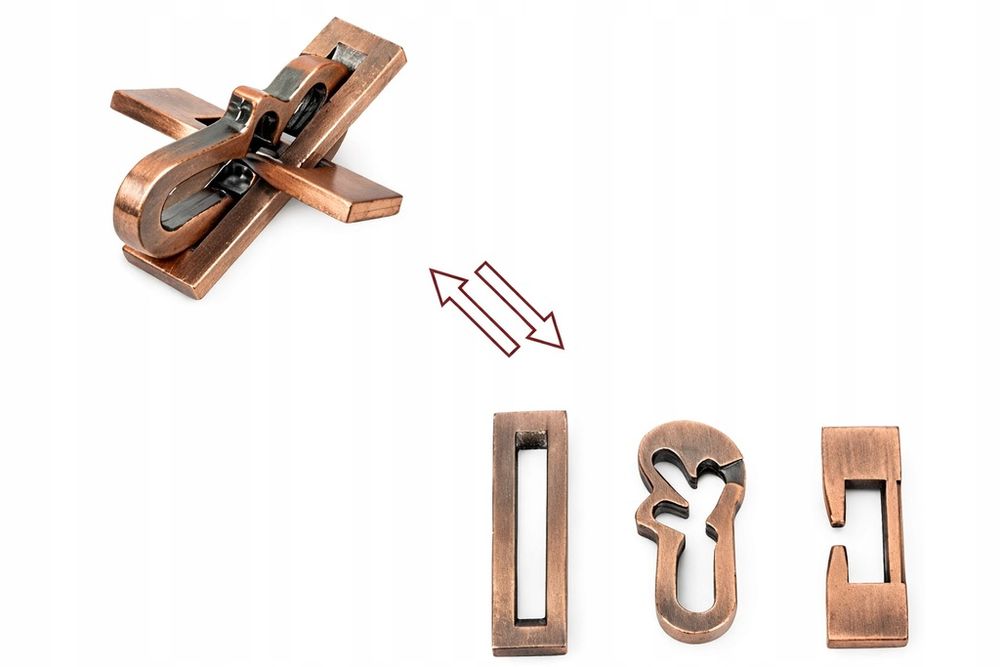 Łamigłówka Metalowa 3D IQ Puzzle Montessori dla Dzieci i Dorosłych