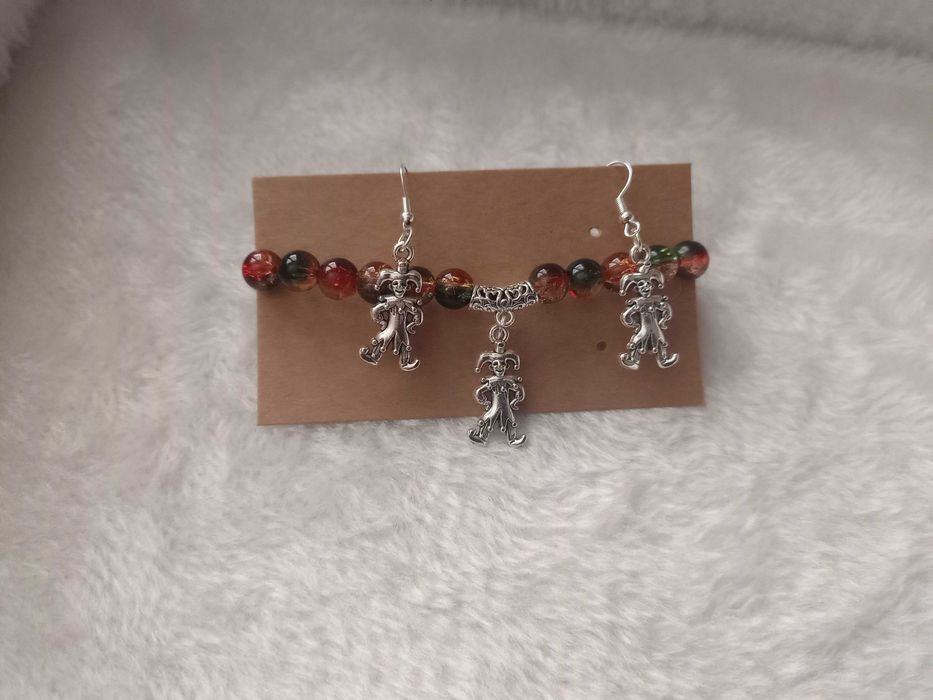 Bransoletka i kolczyki z motywem Stańczyka -komplet