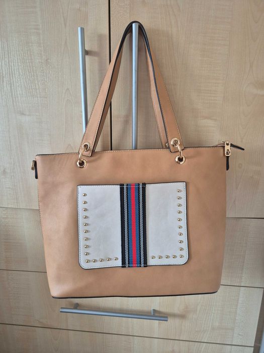 NOWA torba torebka Nobo shopperka długi pasek krótkie paski