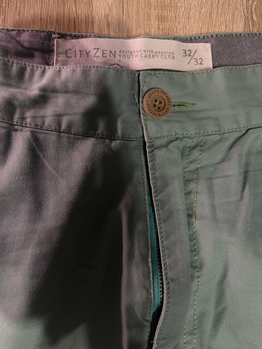 CityZen spodnie chinosy 32 zielone