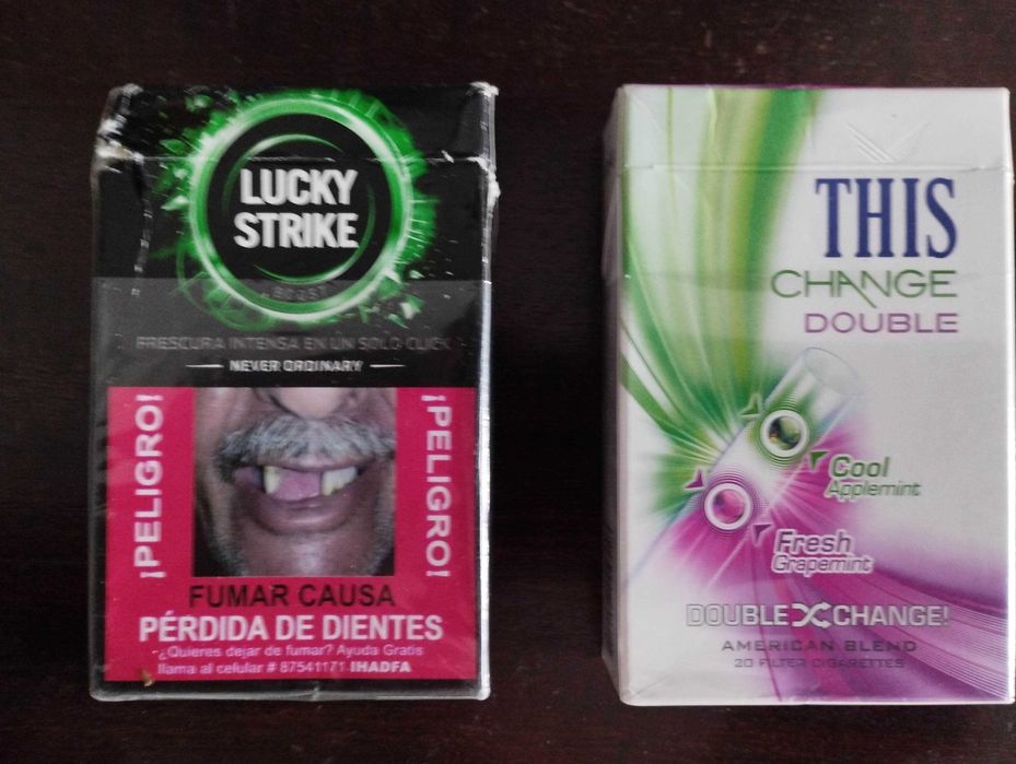 Maços tabaco vazios