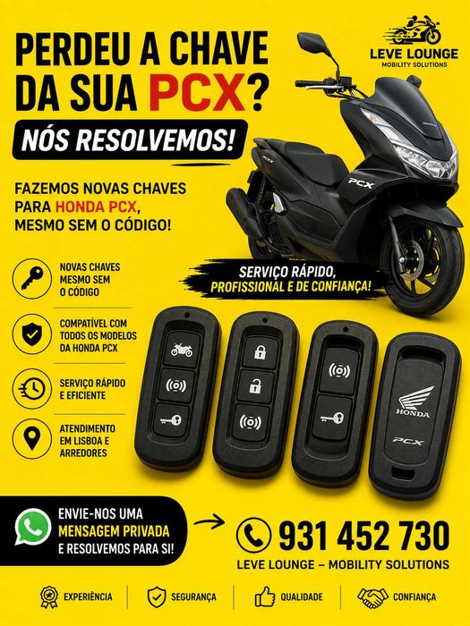 Perdeu o comando da sua Honda PCX? Nós resolvemos!